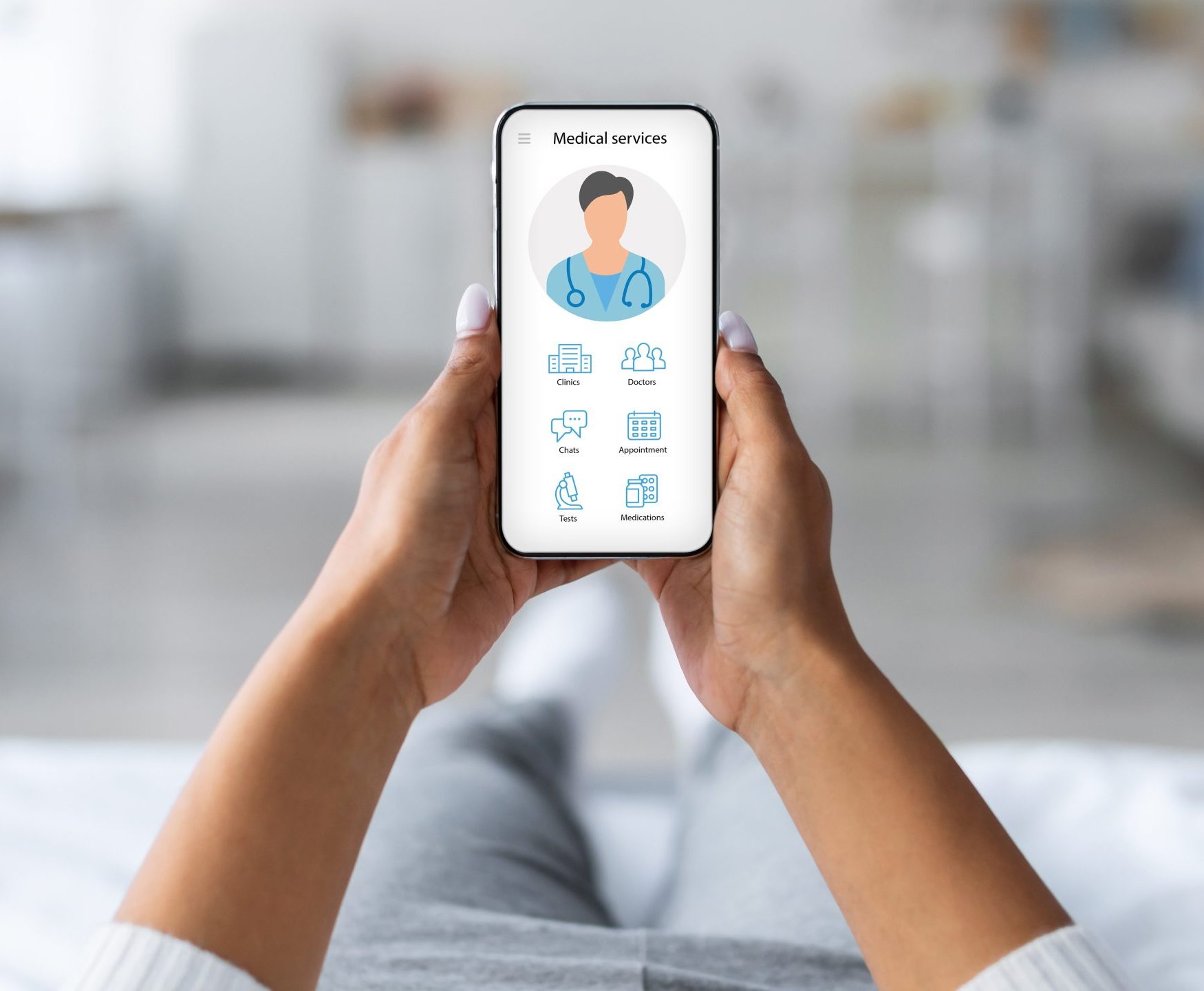 Phone displaying telehealth appointment with holistic medicine doctor in Alpharetta